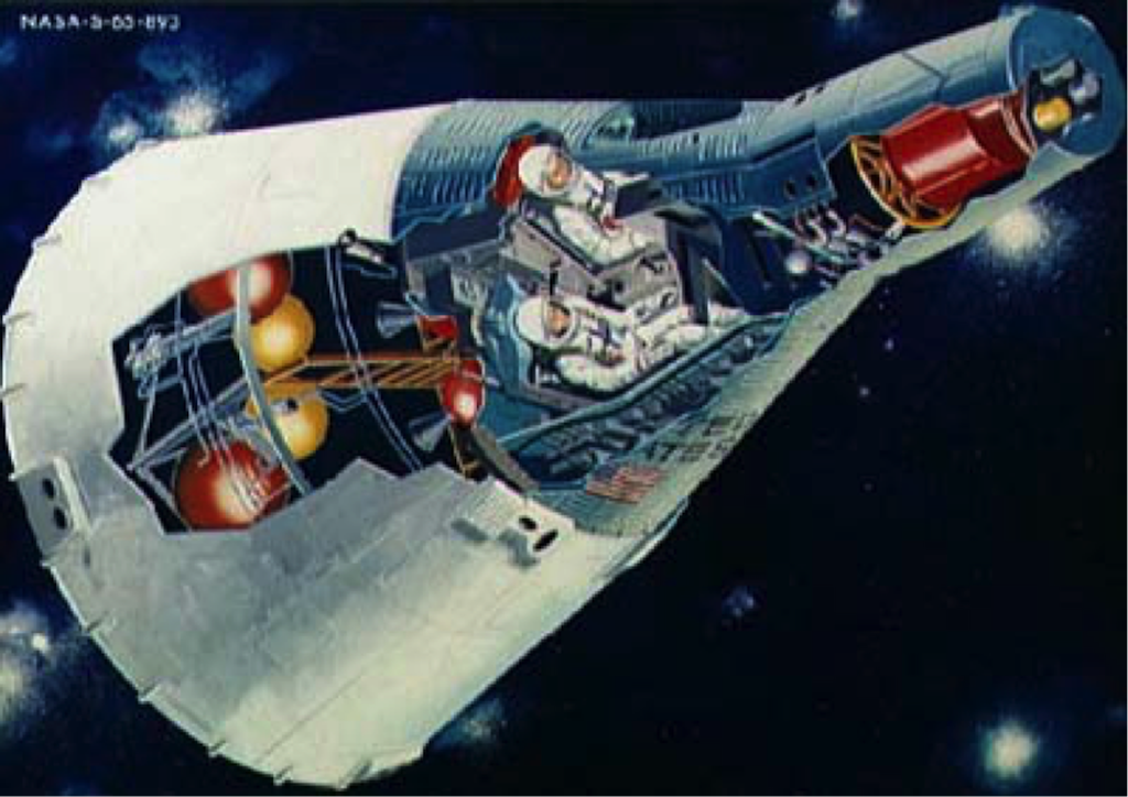 Artistic rendering of the Gemini V capsule