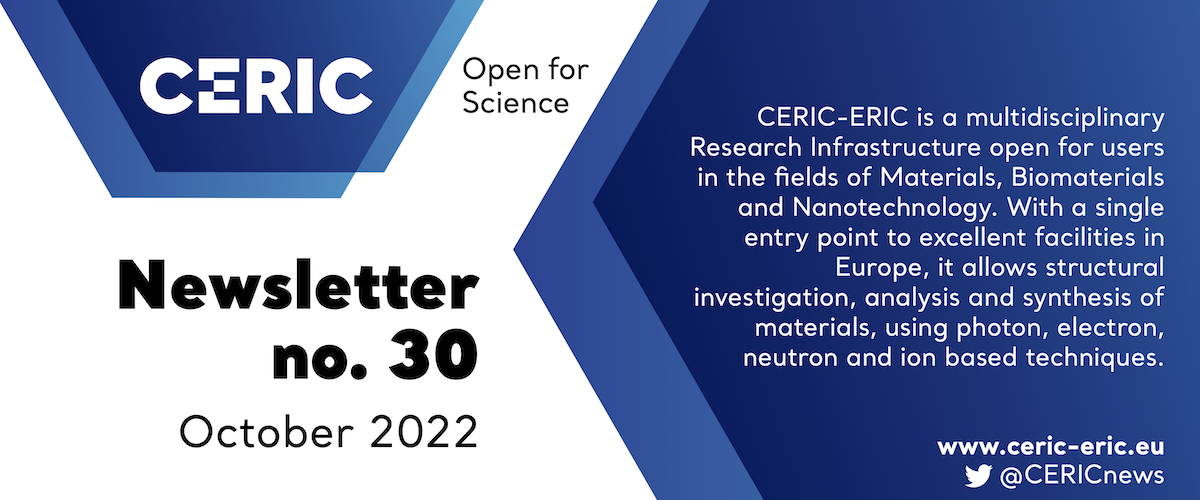 CERIC-ERIC newsletter 30 banner - October 2022